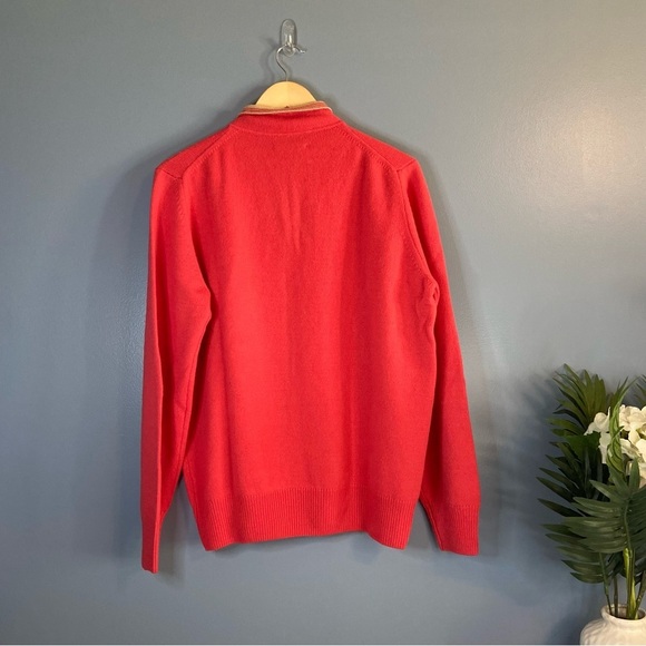 Brown’s Pink 100% Wool Super Geelong 1/4 Zip Sweater - Picture 8 of 9